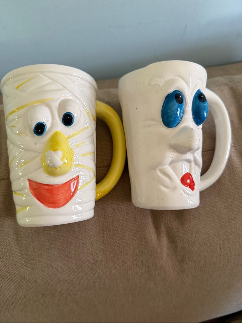 Royal Norfolk Halloween Mummy & Ghost Figural Mug Set, 2-Piece 12 fl oz